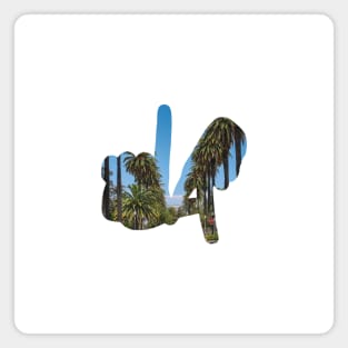 Medium LA Hands, Palm Trees Magnet